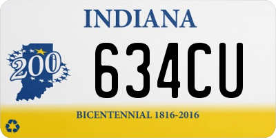 IN license plate 634CU