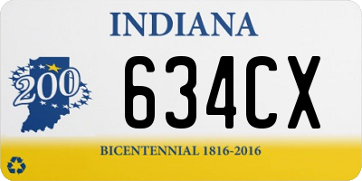 IN license plate 634CX