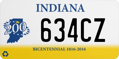 IN license plate 634CZ