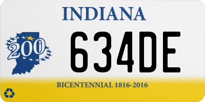 IN license plate 634DE