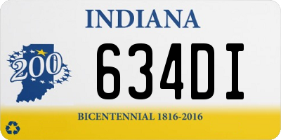 IN license plate 634DI