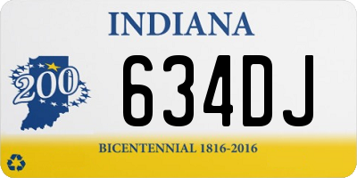 IN license plate 634DJ