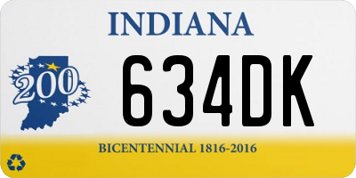 IN license plate 634DK