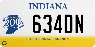 IN license plate 634DN