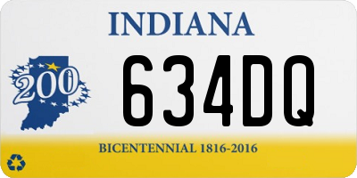 IN license plate 634DQ