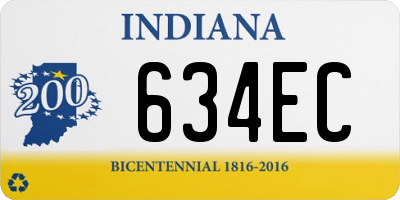 IN license plate 634EC