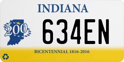 IN license plate 634EN