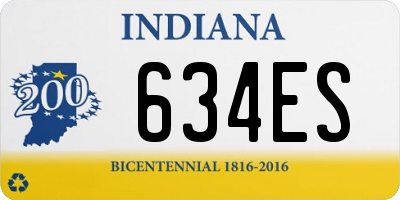 IN license plate 634ES