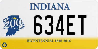 IN license plate 634ET