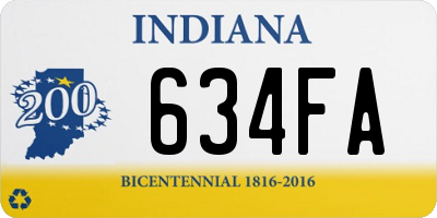IN license plate 634FA