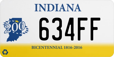 IN license plate 634FF