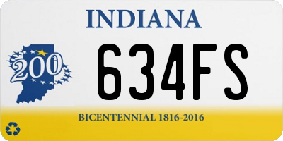 IN license plate 634FS