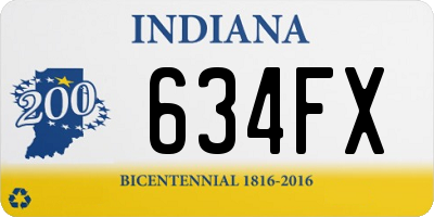 IN license plate 634FX