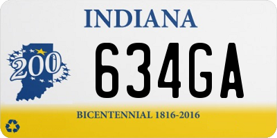 IN license plate 634GA
