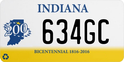 IN license plate 634GC