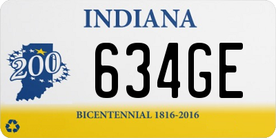 IN license plate 634GE