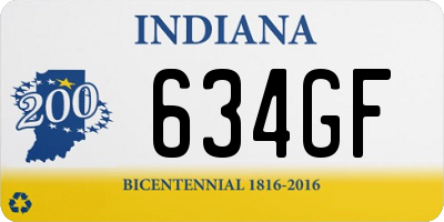 IN license plate 634GF