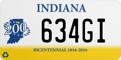 IN license plate 634GI