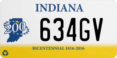 IN license plate 634GV