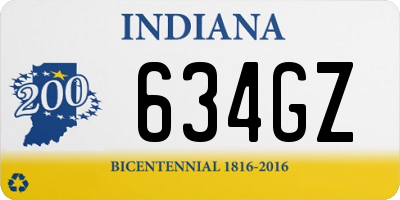 IN license plate 634GZ