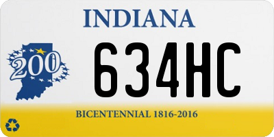 IN license plate 634HC