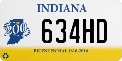 IN license plate 634HD