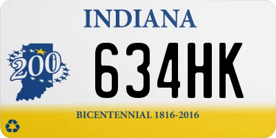 IN license plate 634HK