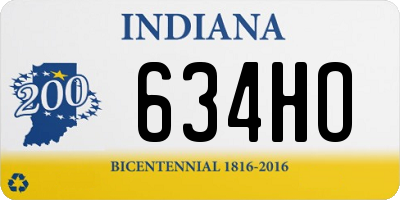IN license plate 634HO