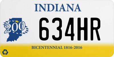IN license plate 634HR