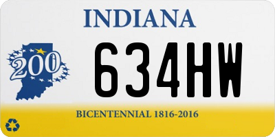 IN license plate 634HW