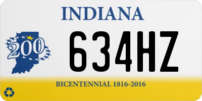 IN license plate 634HZ