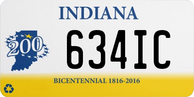 IN license plate 634IC