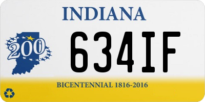 IN license plate 634IF