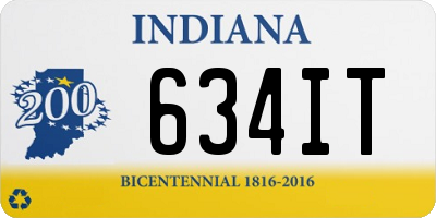 IN license plate 634IT