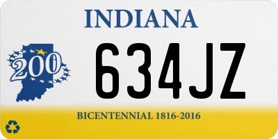 IN license plate 634JZ