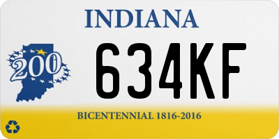 IN license plate 634KF