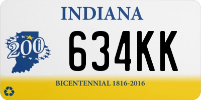 IN license plate 634KK