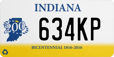 IN license plate 634KP