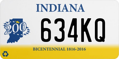 IN license plate 634KQ