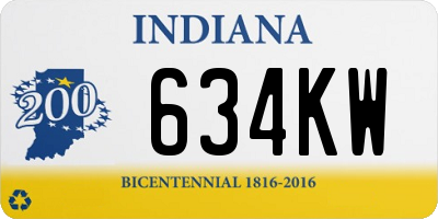 IN license plate 634KW