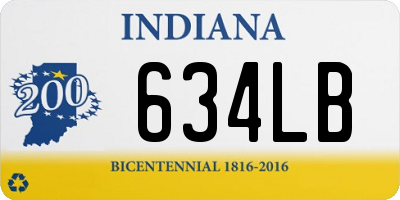 IN license plate 634LB