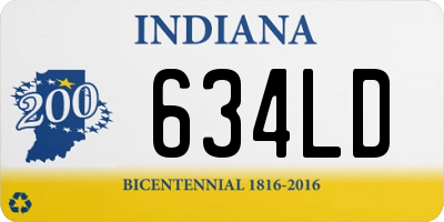 IN license plate 634LD