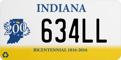 IN license plate 634LL