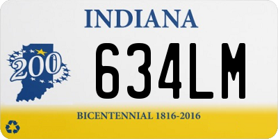 IN license plate 634LM