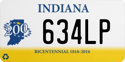 IN license plate 634LP