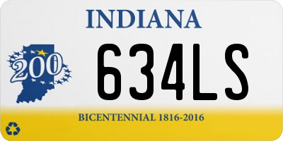 IN license plate 634LS