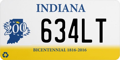 IN license plate 634LT