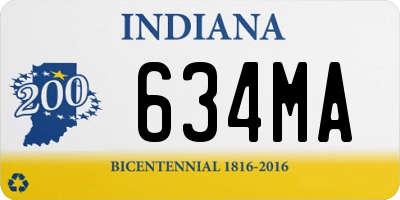 IN license plate 634MA