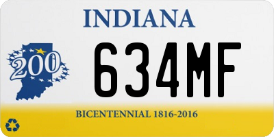 IN license plate 634MF