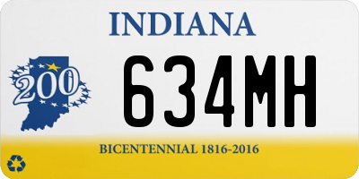 IN license plate 634MH